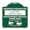 Signmission Reserved Parking for Electric Vehicle Only Unauthorized Vehicles Towed Away, A-DES-GW-1818-23113 A-DES-GW-1818-23113 - alternate 1